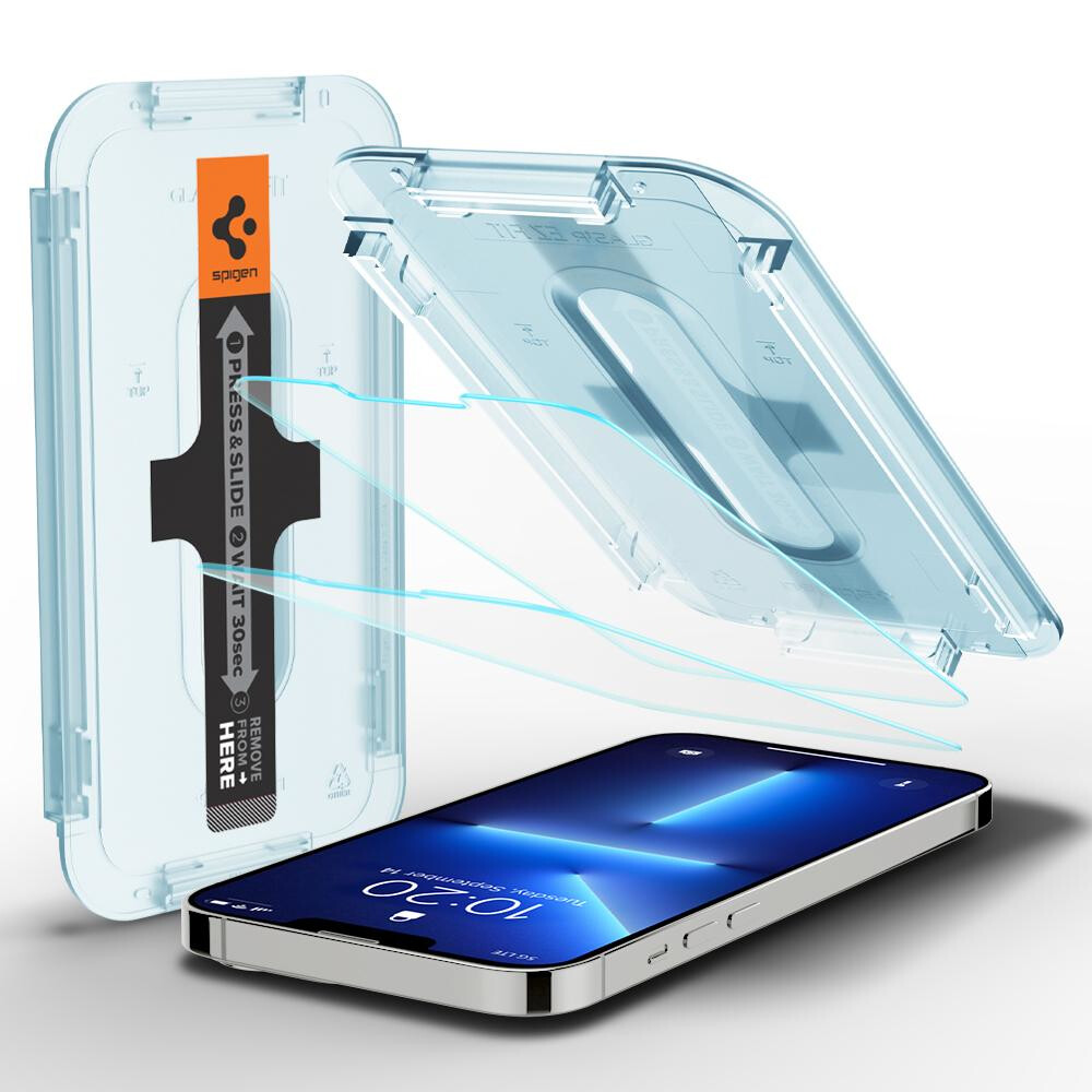 Spigen AGL03385 scherm- & rugbeschermer voor mobiele telefoons Doorzichtige schermbeschermer Apple 2 stuk(s)