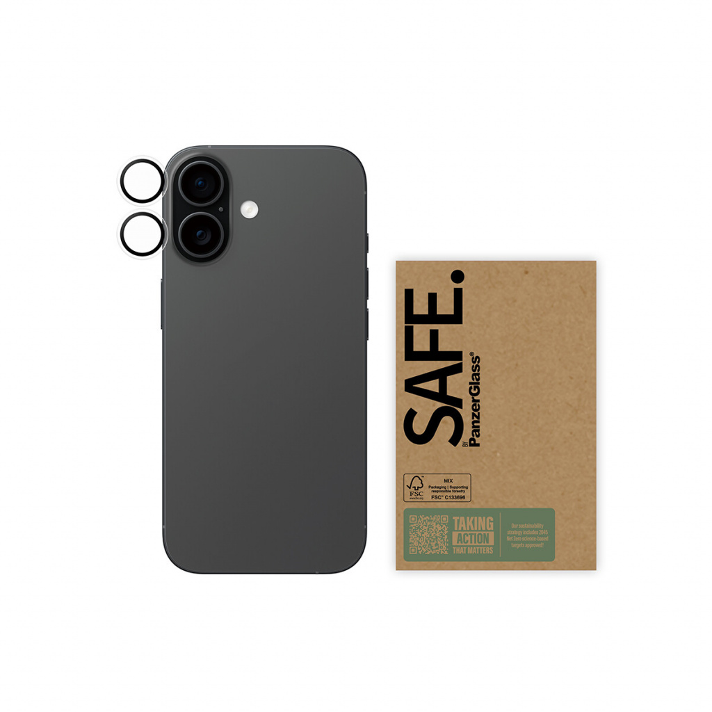PanzerGlass SAFE. by ® Camera Lens Protector Transparent iPhone 17 | iPhone 16 | 16 Plus | Bulk Doorzichtige schermbeschermer Ap - Afbeelding 2