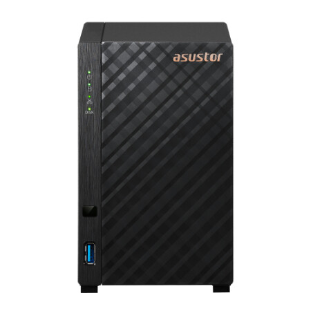 Asustor AS1202T data-opslag-server NAS Tower Realtek 1 GB DDR4 0 TB ADM Zwart