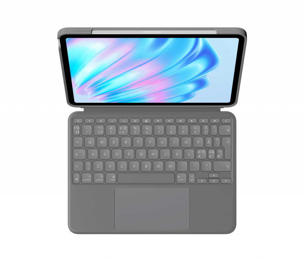 Logitech Combo Touch QWERTY Deens, Fins, Noors, Zweeds Smart Connector Grijs - Afbeelding 2