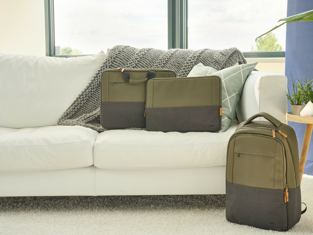 Trust Lisboa - Laptophoes - Sleeve - 16 inch - Gerecycled materiaal - Groen - Afbeelding 5