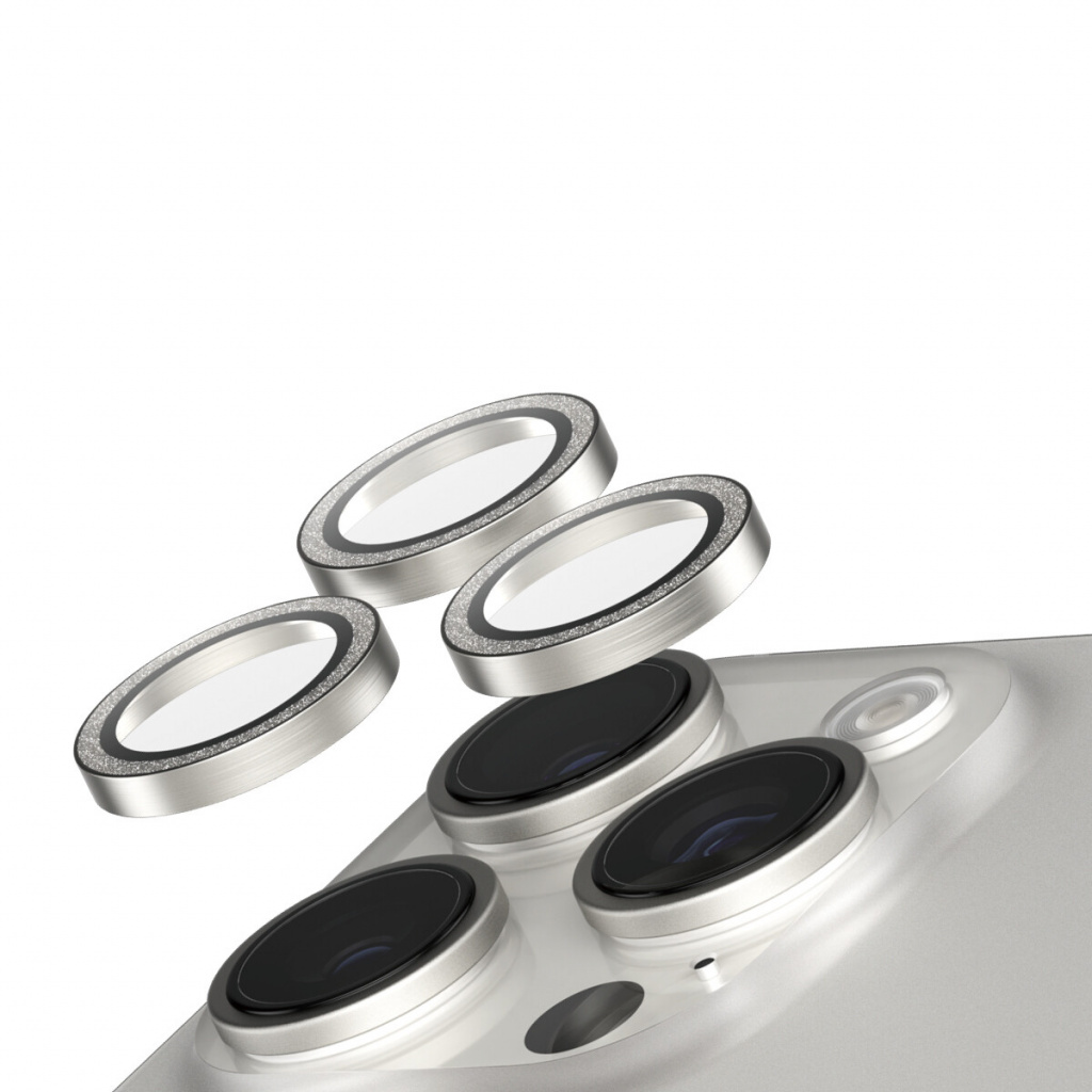 PanzerGlass SAFE. by ® Camera Lens Protector Glitter Silver iPhone 16 Pro | 16 Pro Max Doorzichtige schermbeschermer Apple 1 stu