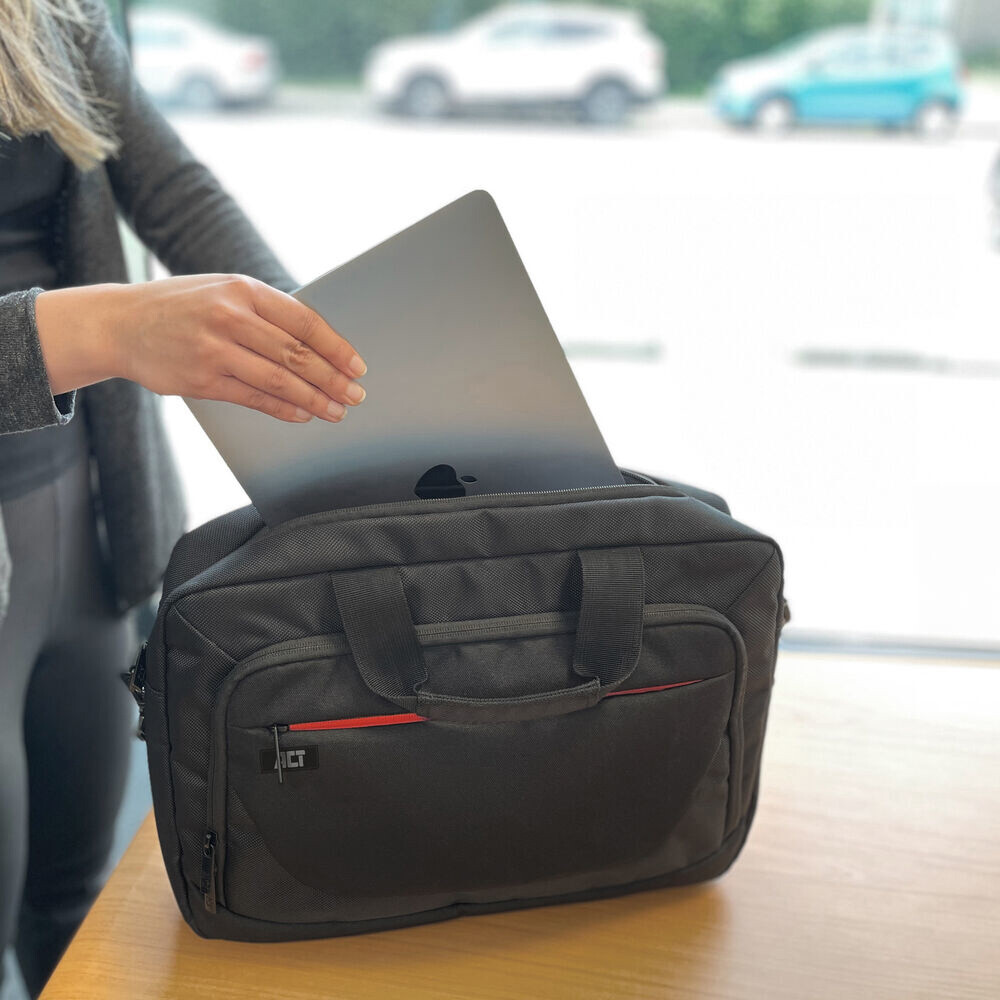 ACT Suburb schoudertas voor laptops tot 15,6", gemaakt van gerecyclede plastic flessen - Afbeelding 4