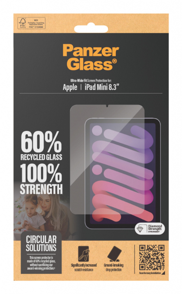 PanzerGlass ® Screen Protector iPad Mini 8.3'' (2021, 2024) | Ultra-Wide Fit Doorzichtige schermbeschermer Apple 1 stuk(s) - Afbeelding 3