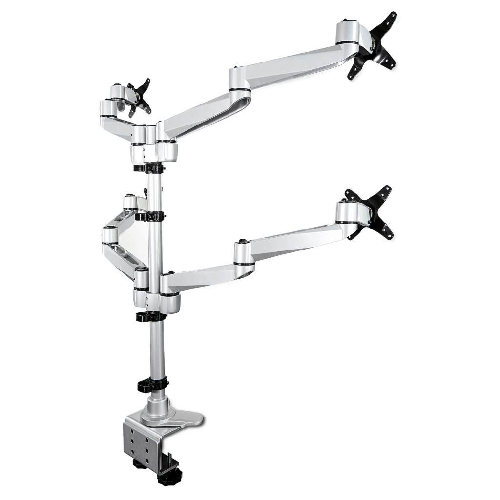 StarTech.com Monitorbeugel voor 4 Schermen - Premium VESA Monitorsteun 2 x 2 voor Schermen tot 27" - Ergonomische Volledig Bewee - Afbeelding 2