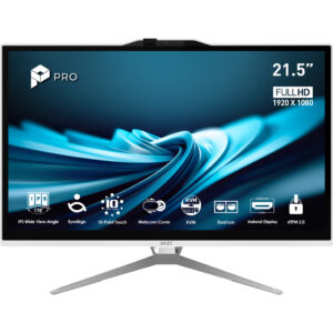 MSI Pro AP222T 14M-623EU Intel® Pentium® Gold G7400 54,6 cm (21.5") 1920 x 1080 Pixels Touchscreen Alles-in-één-pc 8 GB DDR4-SDR