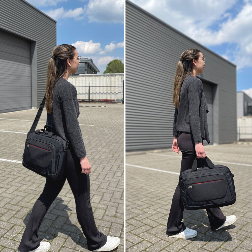 ACT Suburb schoudertas voor laptops tot 15,6", gemaakt van gerecyclede plastic flessen - Afbeelding 3