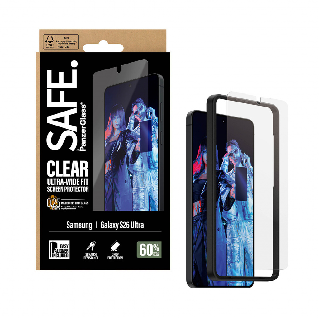 PanzerGlass SAFE. by ® Screen Protector Samsung Galaxy S26 Ultra | Ultra-Wide Fit w. EasyAligner Doorzichtige schermbeschermer 1 - Afbeelding 5
