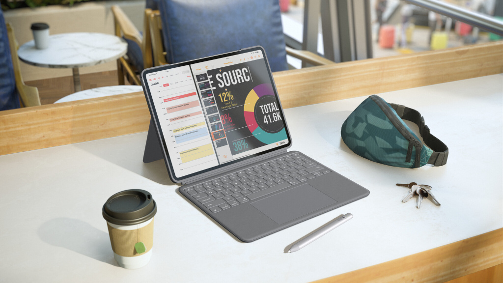 Logitech Combo Touch AZERTY Frans Smart Connector Grijs - Afbeelding 9