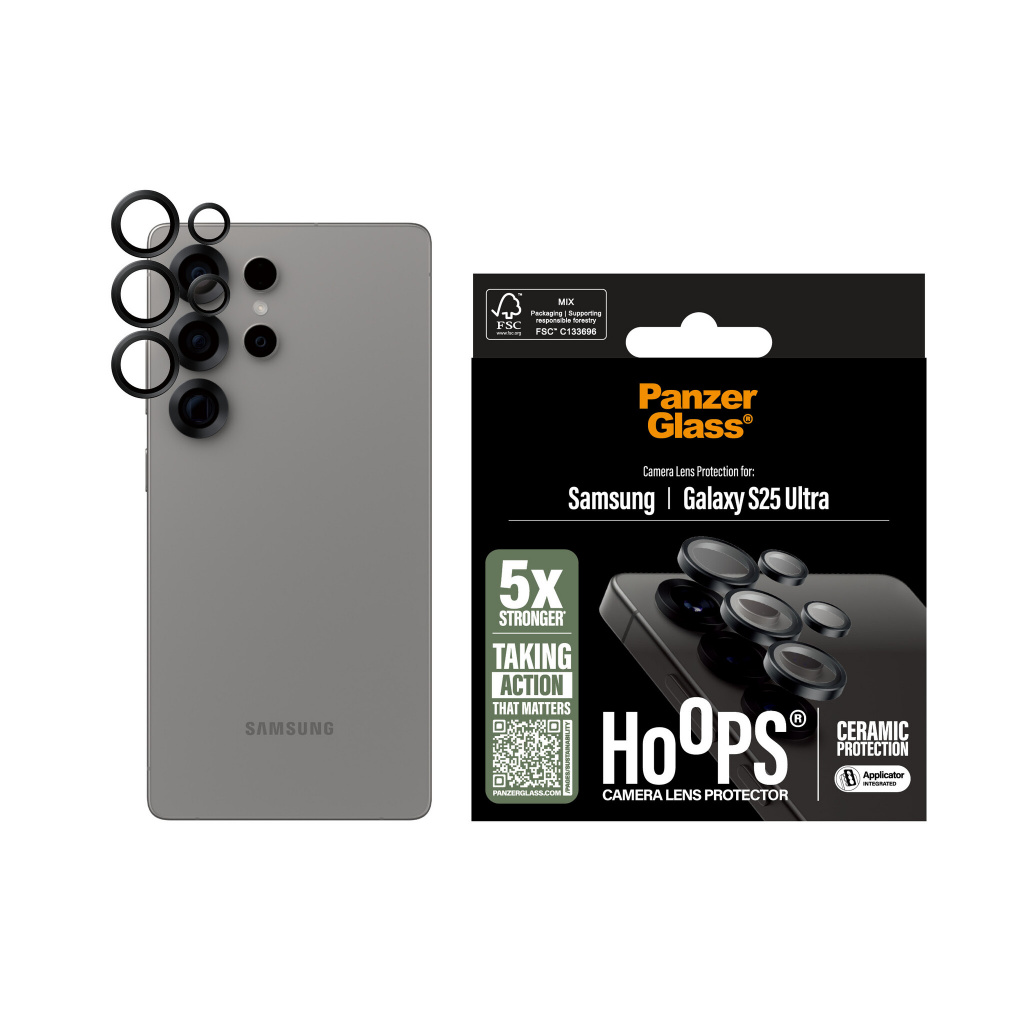 PanzerGlass ® Hoops® Ceramic Camera Lens Protector Samsung Galaxy S25 Ultra Doorzichtige schermbeschermer 1 stuk(s) - Afbeelding 2
