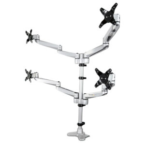 StarTech.com Monitorbeugel voor 4 Schermen - Premium VESA Monitorsteun 2 x 2 voor Schermen tot 27" - Ergonomische Volledig Bewee