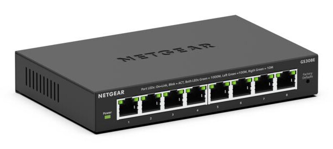 NETGEAR GS308E Managed L2/L3 Gigabit Ethernet (10/100/1000) Zwart - Afbeelding 2