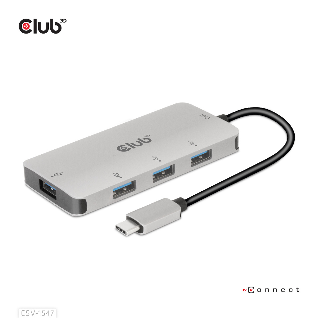 CLUB3D 4-Port USB-A Hub for USB-C – 10Gbps Fast Transfer - Afbeelding 5