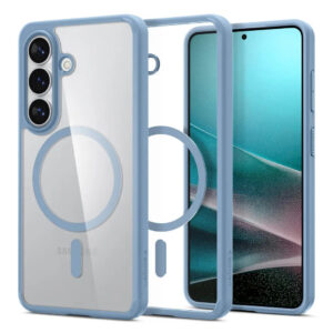 Spigen Ultra Hybrid (MagFit) mobiele telefoon behuizingen 17 cm (6.7") Hoes Transparant, Lichtblauw