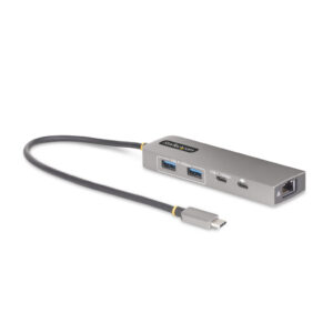 StarTech.com 3-Port USB-C Hub met 2.5 Gbps Ethernet en 100W Power Delivery Pass-Through Poort, USB 3.2 10Gbps, 2x USB-A/1x USB-C