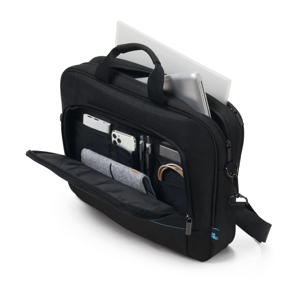 DICOTA D3250803 laptoptas 35,6 cm (14") Aktetas Zwart - Afbeelding 5