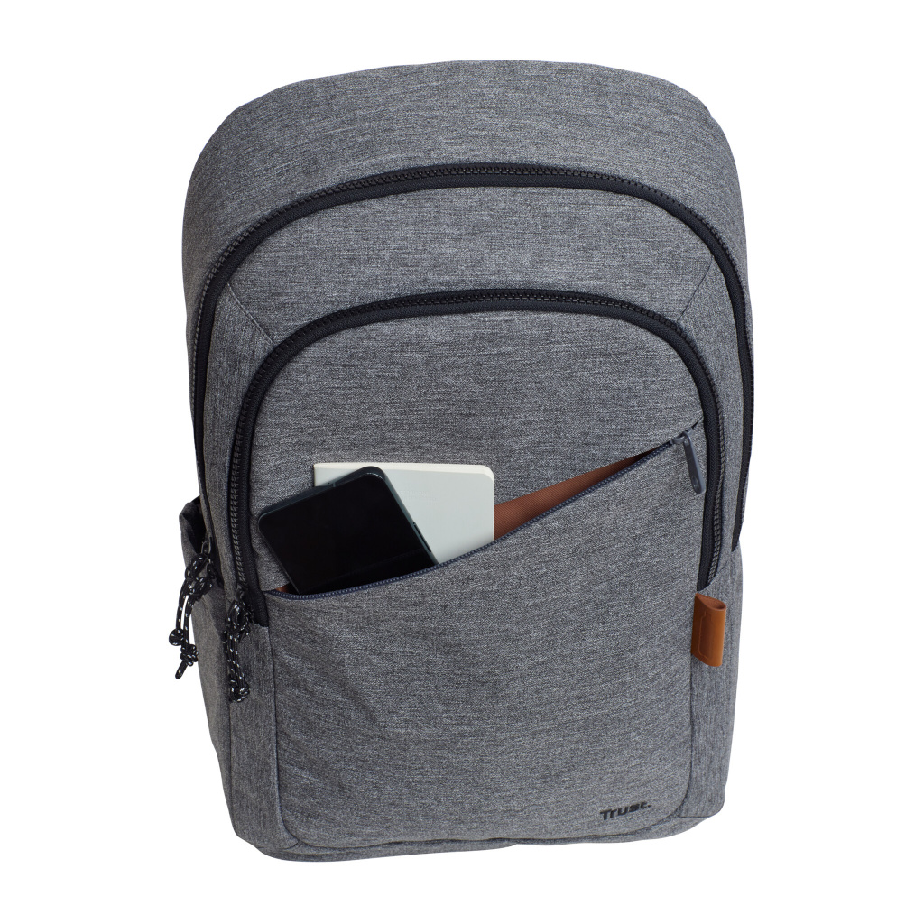Trust Avana Rugzak 16 inch - Laptoprugzak – Voor laptops tot 16 inch – Gerecycled polyester – Grijs - Afbeelding 9