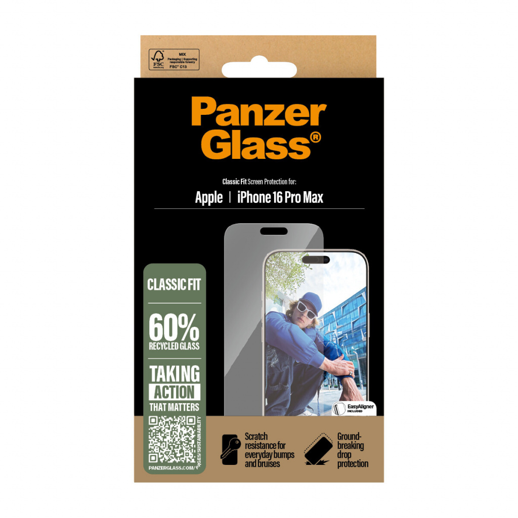 PanzerGlass ® Screen Protector iPhone 16 Pro Max | Classic Fit Doorzichtige schermbeschermer Apple 1 stuk(s) - Afbeelding 3