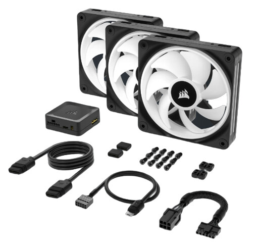 Corsair Air CO-9051002-WW koelsysteem voor computers Computer behuizing Ventilator 12 cm Zwart 3 stuk(s) - Afbeelding 7