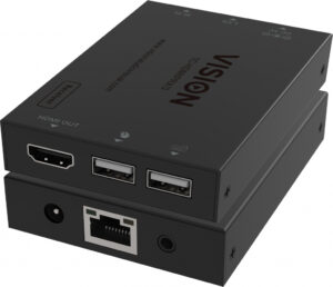 Vision HDMI-over-IP Receiver AV-receiver Zwart