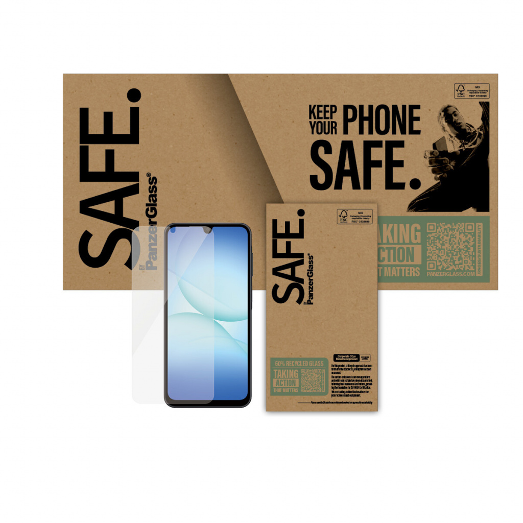 PanzerGlass SAFE. by ® Screen Protector Samsung Galaxy M17 5G | M36 5G | A17 4G | A17 5G | M16 5G | F16 5G | A26 5G | Ultra-Wide - Afbeelding 2