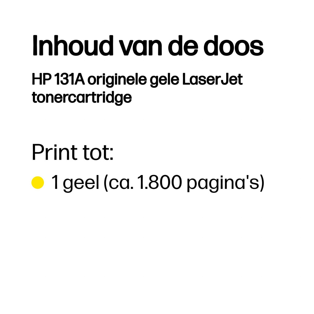 HP 131A originele gele LaserJet tonercartridge - Afbeelding 3