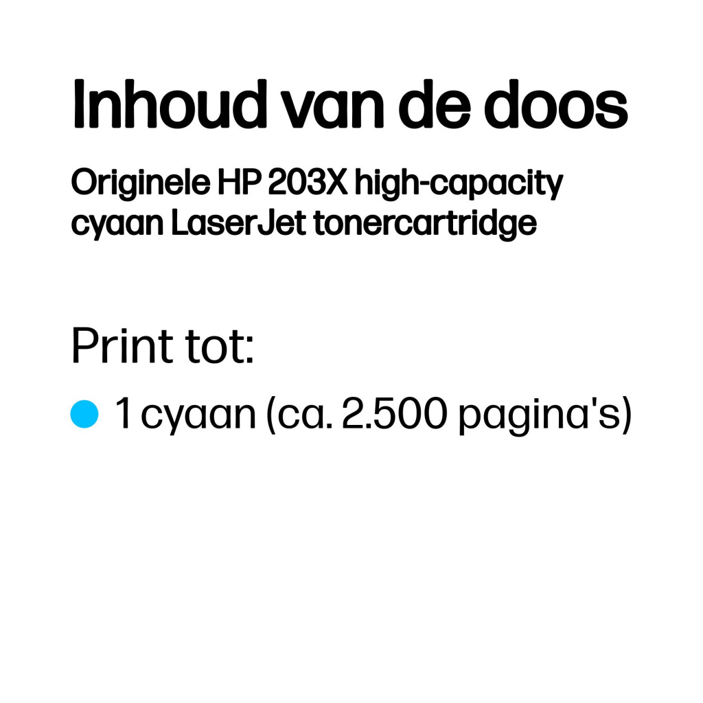 HP Originele 203X high-capacity cyaan LaserJet tonercartridge - Afbeelding 3