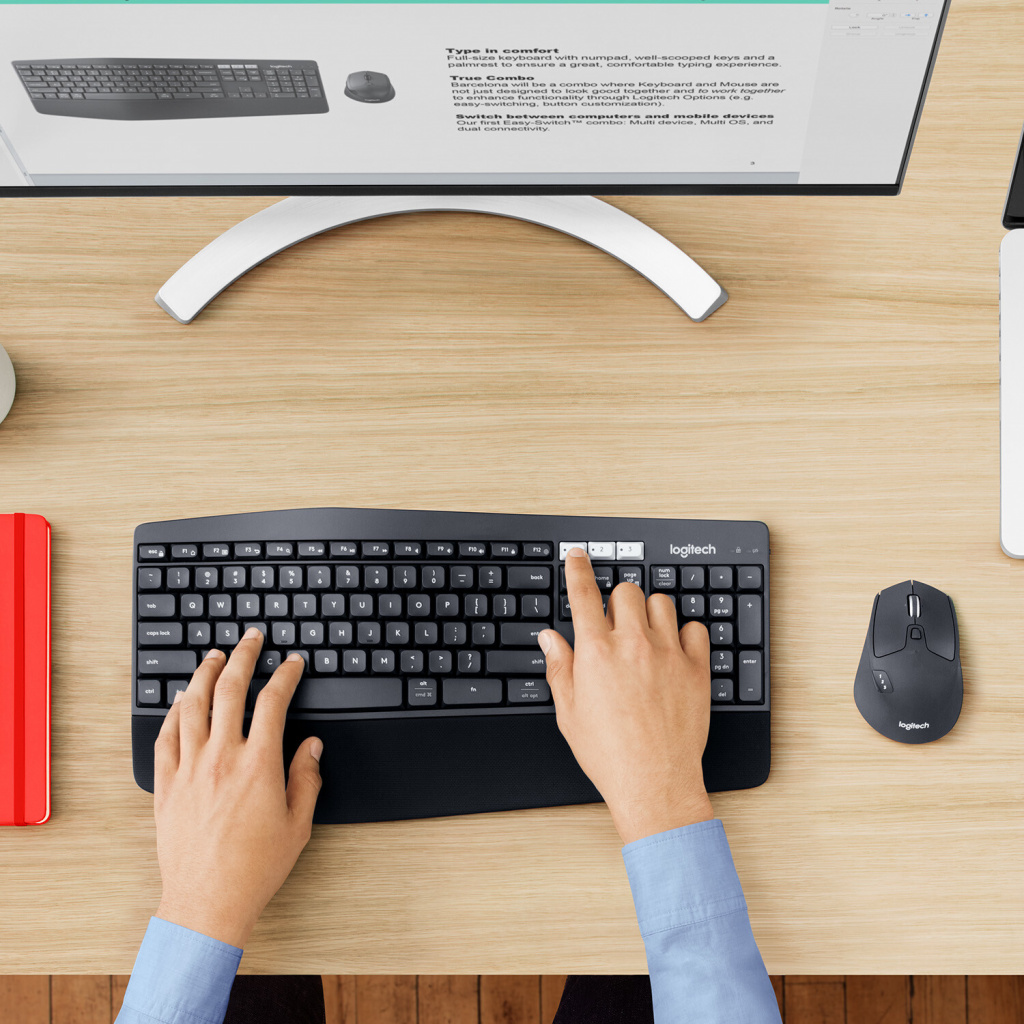 Logitech MK850 Performance toetsenbord Inclusief muis Universeel RF-draadloos + Bluetooth QWERTY Engels Zwart - Afbeelding 4