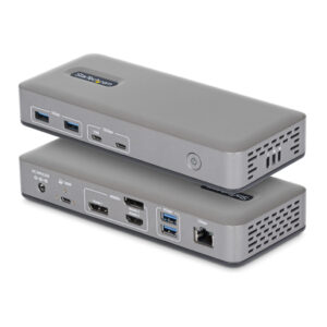 StarTech.com USB-C Docking Station Triple 4K Displays (2x 4K 60Hz, 1x 4K 30Hz), 100W Power Delivery, 6x USB 10Gbps, Gigabit Eth