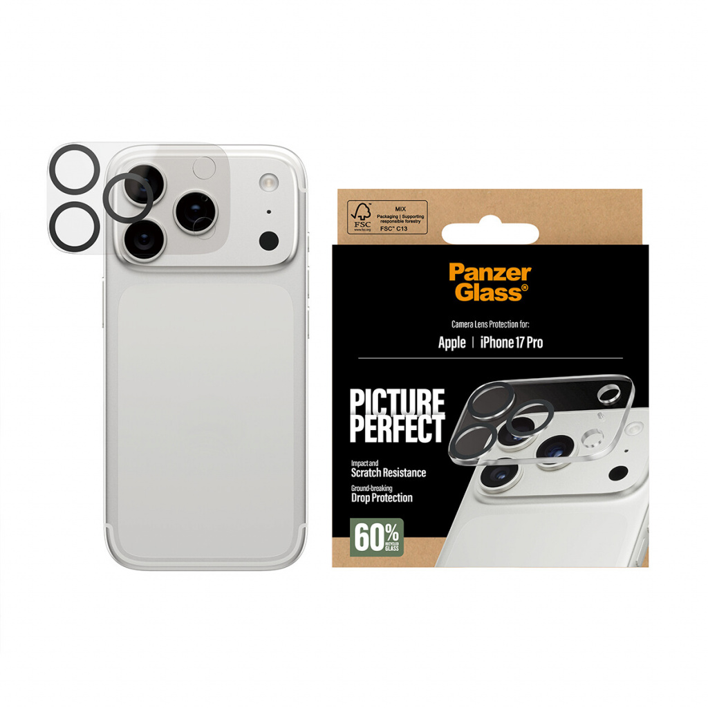 PanzerGlass ® PicturePerfect Camera Lens Protector iPhone 17 Pro Doorzichtige schermbeschermer Apple 1 stuk(s) - Afbeelding 2