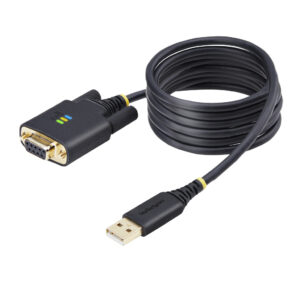 StarTech.com 2m USB naar Null Modem Adapter/Converter Kabel, COM Retention, FTDI, USB-A naar DB9 RS232, Verwisselbare DB9 Schro