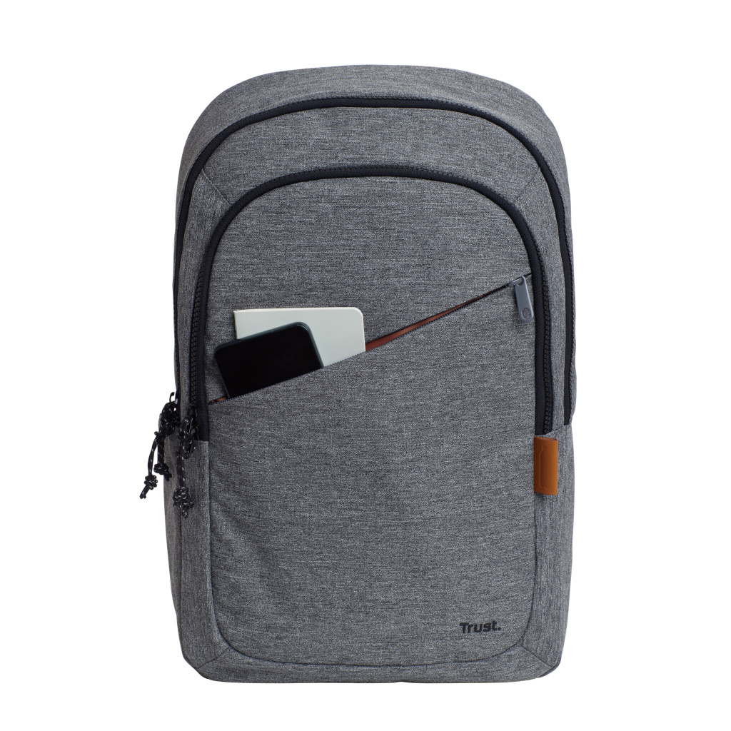 Trust Avana Rugzak 16 inch - Laptoprugzak – Voor laptops tot 16 inch – Gerecycled polyester – Grijs - Afbeelding 10