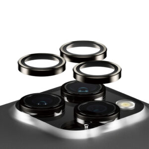 PanzerGlass ® Hoops® Metal Camera Lens Protector Black iPhone 15 Pro | 15 Pro Max Doorzichtige schermbeschermer Apple 1 stuk(s)