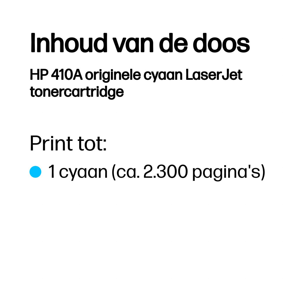 HP 410A originele cyaan LaserJet tonercartridge - Afbeelding 3