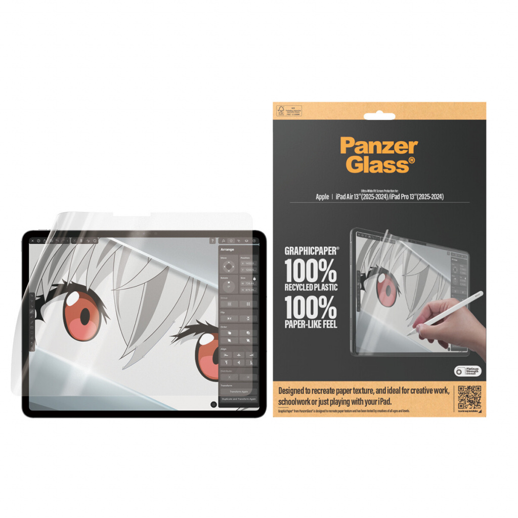 PanzerGlass ® GraphicPaper® Screen Protector iPad Air 13'' (2024-2026) | iPad Pro 13'' (2024-2025) | Ultra-Wide Fit Doorzichtige - Afbeelding 2