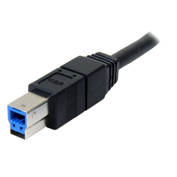 StarTech.com 3 m zwarte SuperSpeed USB 3.0-kabel A-naar-B M/M - Afbeelding 2