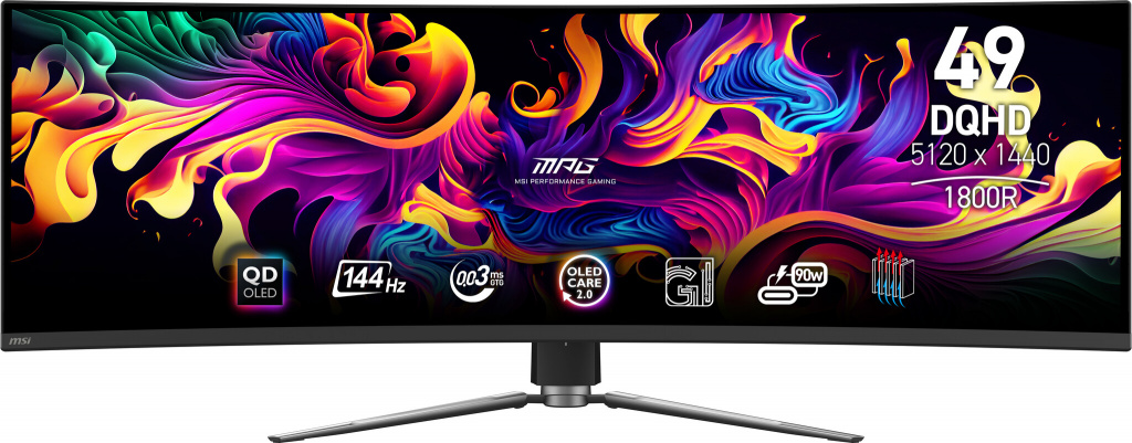 MSI MPG 491CQP QD-OLED computer monitor 124,5 cm (49") 5120 x 1440 Pixels Dual WQHD Zwart - Afbeelding 4