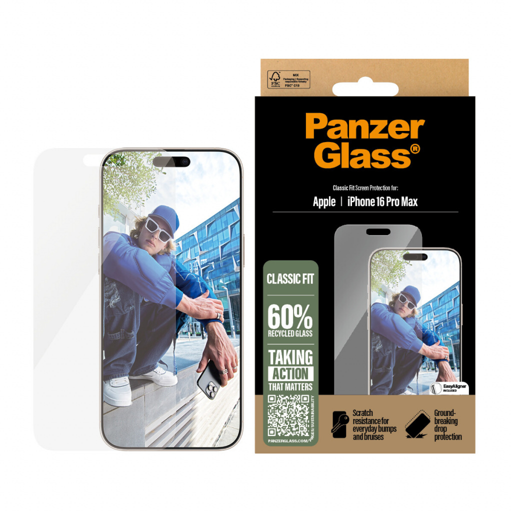 PanzerGlass ® Screen Protector iPhone 16 Pro Max | Classic Fit Doorzichtige schermbeschermer Apple 1 stuk(s) - Afbeelding 2