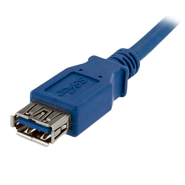 StarTech.com 1m SuperSpeed USB 3.0 Verlengkabel A naar A Blauw M/F - Afbeelding 2