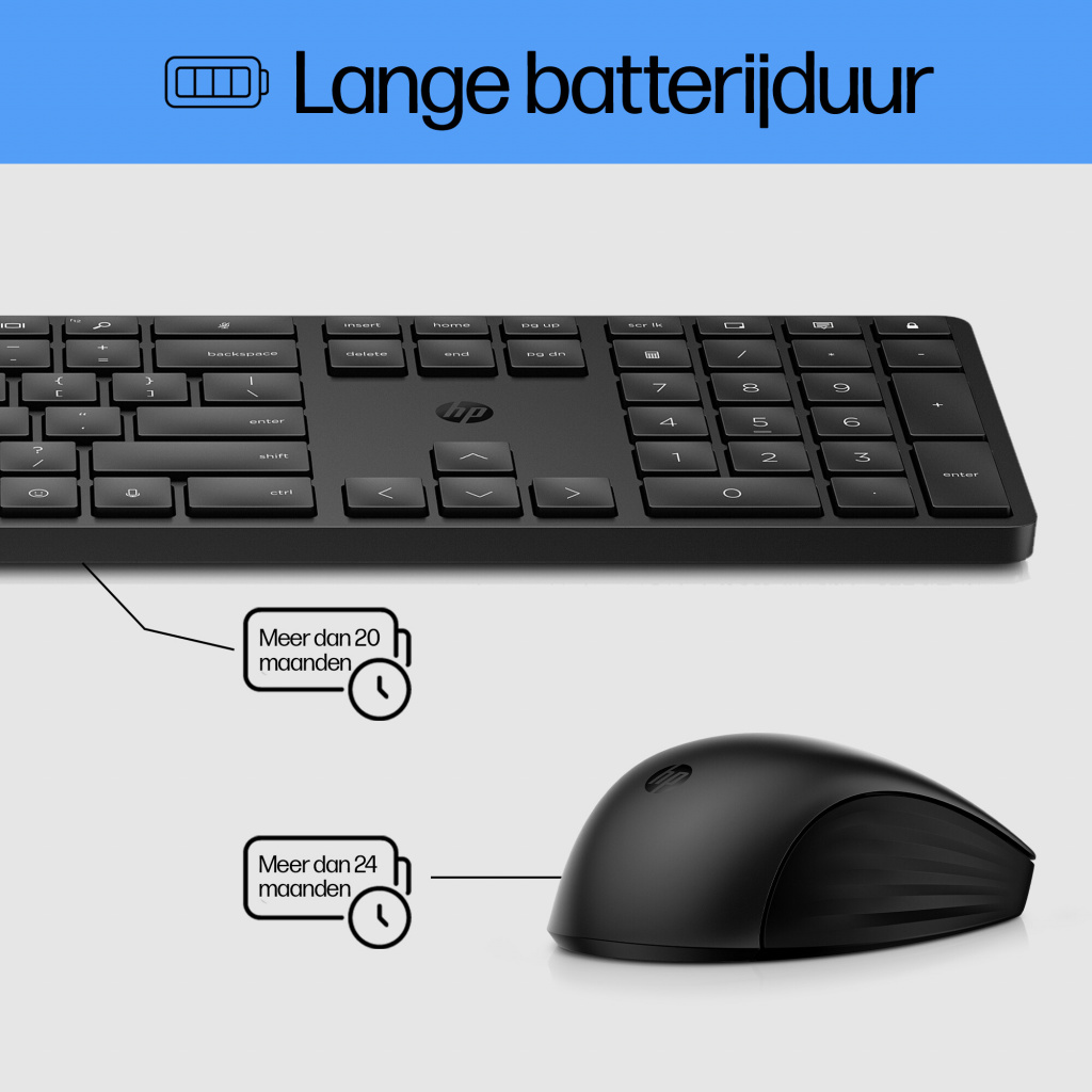 HP 650 draadloze toetsenbord- en muiscombinatie - Afbeelding 7