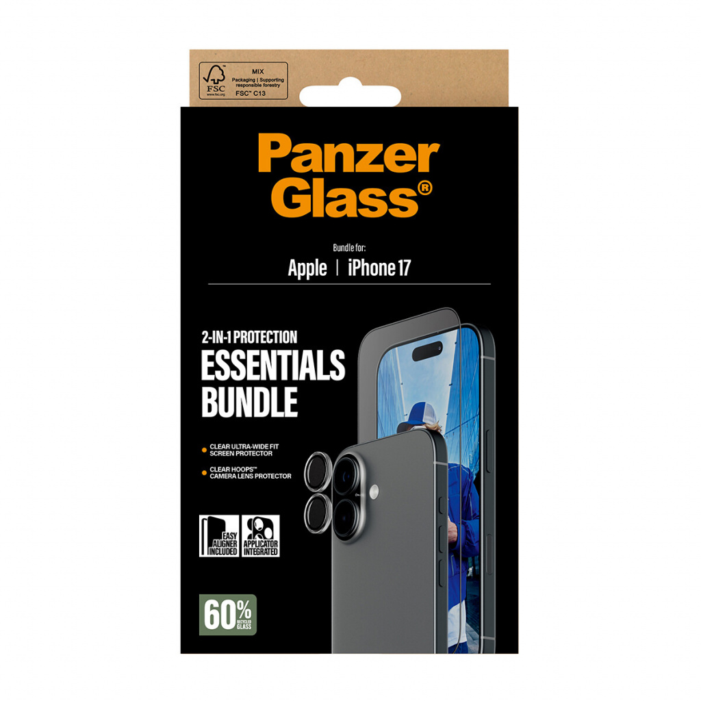 PanzerGlass ® 2-in-1 Essentials Bundle iPhone 17 Doorzichtige schermbeschermer Apple 1 stuk(s) - Afbeelding 3