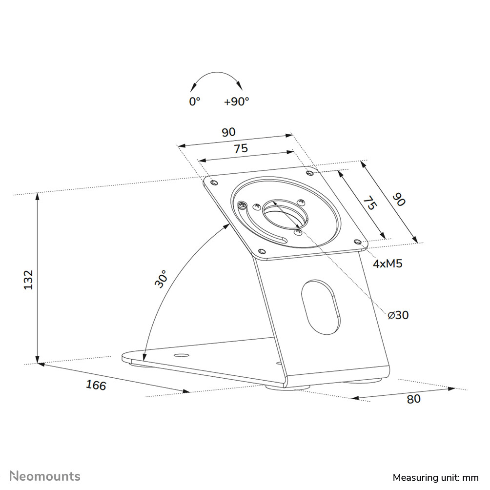 Neomounts DS15-629BL1 Tablet standaard bureau en wand - max 3 kg - Afbeelding 11