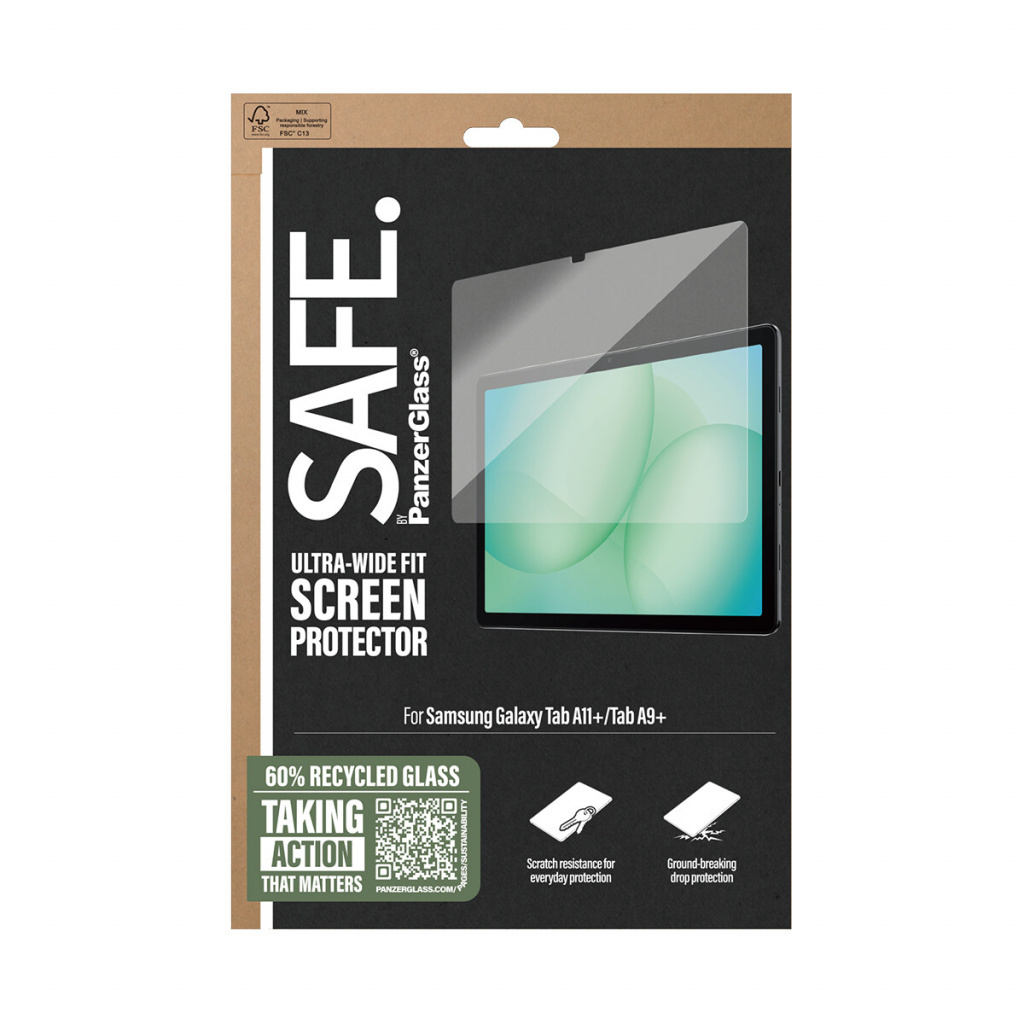 PanzerGlass SAFE. by ® Screen Protector Samsung Galaxy Tab A11+ | Tab A9+ | Ultra-Wide Fit Doorzichtige schermbeschermer 1 stuk( - Afbeelding 3
