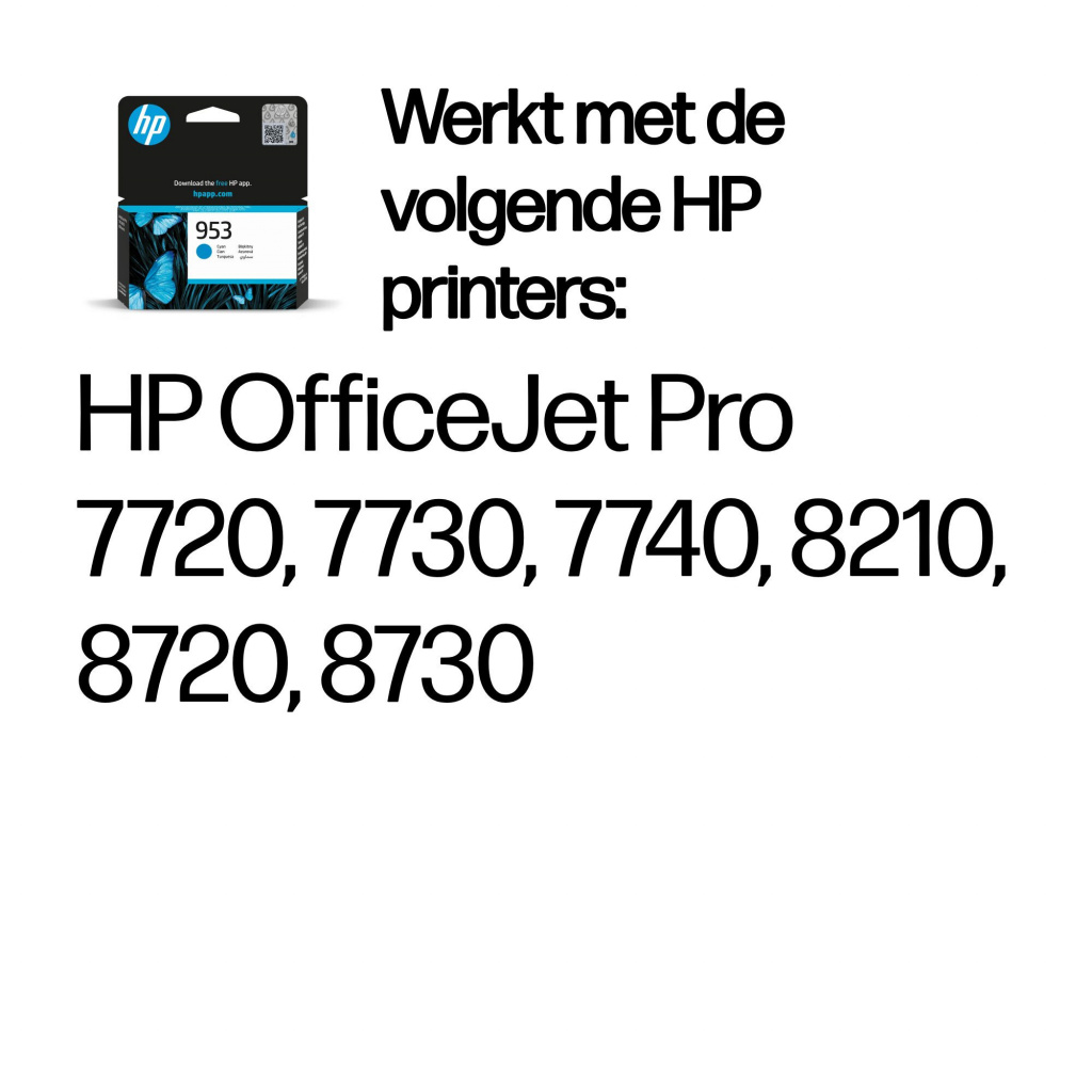 HP 953 originele cyaan inktcartridge - Afbeelding 2