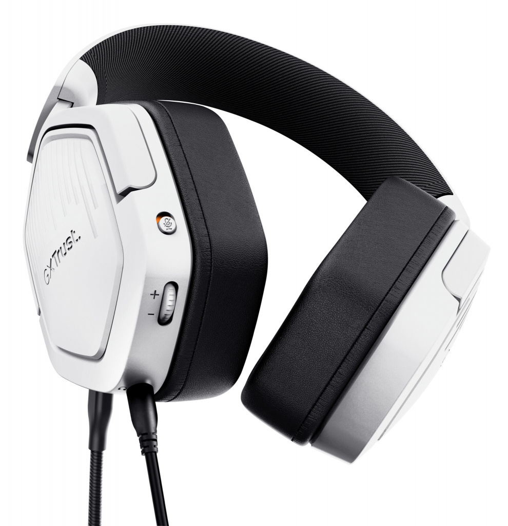 Trust GXT 492W Carus Gaming Headset - Bedrade gamingheadset – Afneembare microfoon – Over-ear ontwerp – Wit - Afbeelding 3