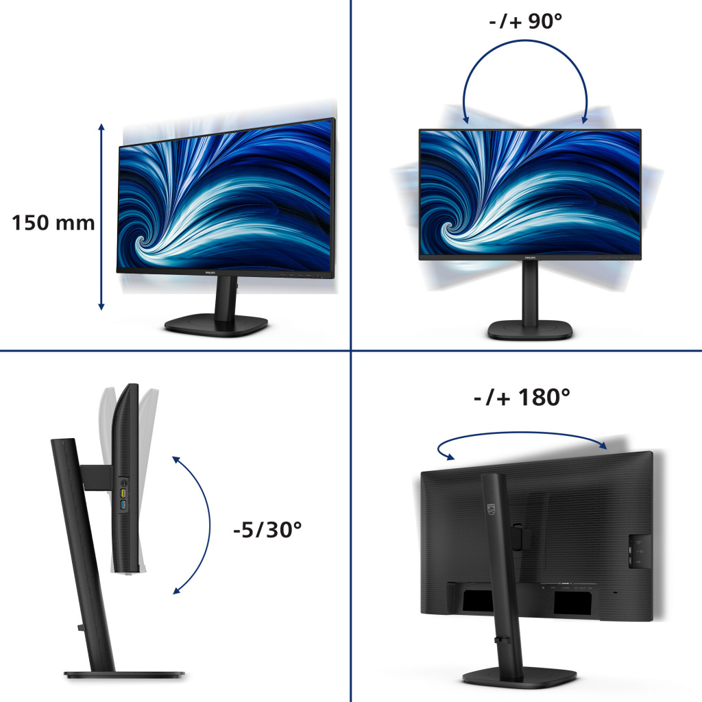 Philips 3000 series 24B2N3200J/00 computer monitor 60,5 cm (23.8") 1920 x 1080 Pixels Full HD LCD Zwart - Afbeelding 11