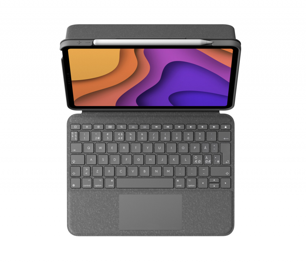 Logitech Folio Touch QWERTY Scandinavisch Smart Connector Grijs - Afbeelding 2