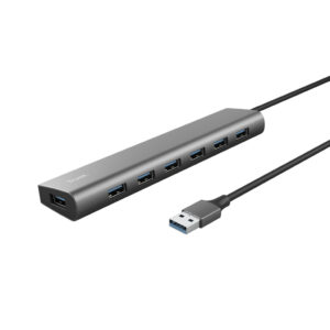 Trust Halyx USB Hub - 8-poorts USB-A hub – USB 3.2 Gen 1 – 5 Gbps – Zilver