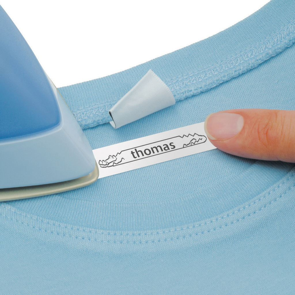 DYMO LetraTag originel opstrijkbare textiellabels | 12 mm x 2 m rol | Zwart afdrukken op witte etiketten | opstrijkbaar voor Let - Afbeelding 11