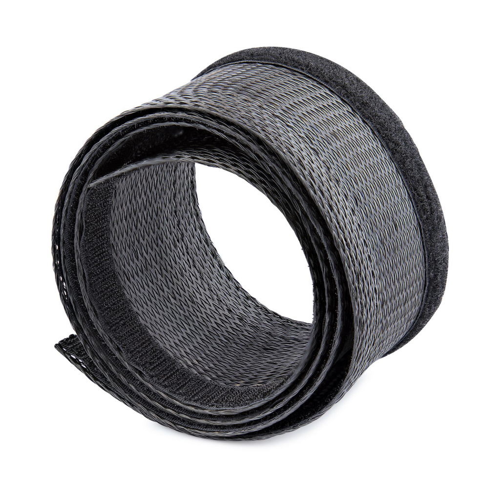 StarTech.com 3m Gevlochten Kabelmantel met Klittenband, Trimbare Heavy Duty Polyester Kabelhuls, 3cm Diameter, Computer Kabelma